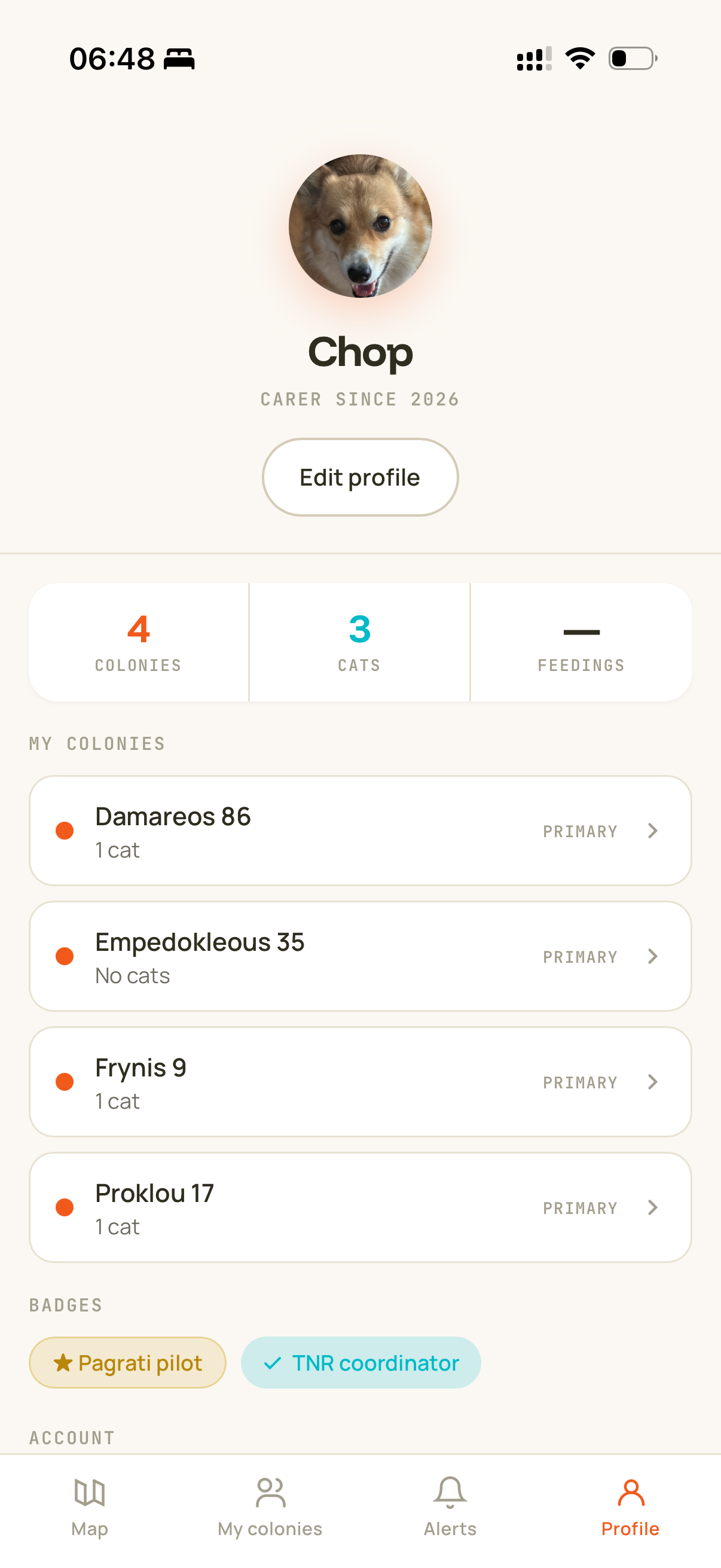 My profile